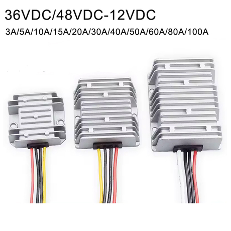 Convertidor de fuente de alimentación CC reductor de 36V/48V a 12V 3A a 100A para vehículos eléctricos