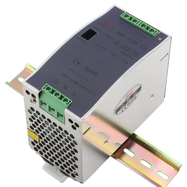 Fuente de alimentación industrial de riel DIN DR-120-24 120W 24VDC 5A AC-DC
