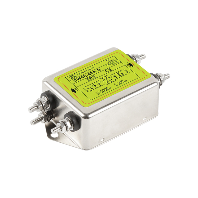 Conexión de perno monofásico CA 220V purificación EMI CW4-3A/6A/10A/20A/30A/40A-S Filtro de potencia