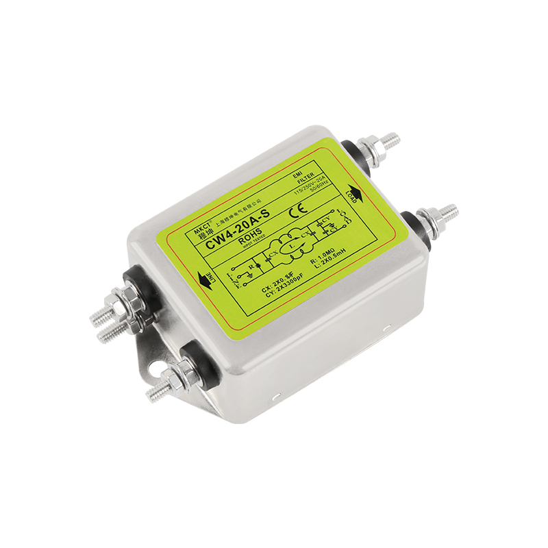 Conexión de perno monofásico CA 220V purificación EMI CW4-3A/6A/10A/20A/30A/40A-S Filtro de potencia