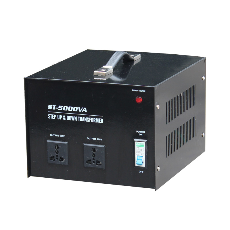 Transformador portátil elevador de 5000VA, 110V a 220V