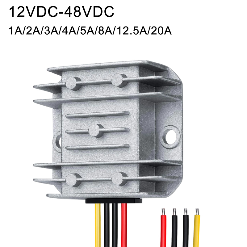 Convertidor de fuente de alimentación DC-DC de refuerzo impermeable de 12V a 48V 1A a 20A para automóvil