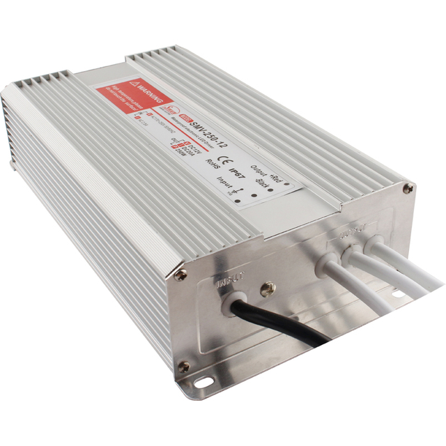 Serie SMV 10W a 1000W 5V/12V/15V/24V/48V Controlador LED IP67 impermeable de salida única de voltaje constante