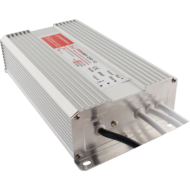 Serie SMV 10W a 1000W 5V/12V/15V/24V/48V Controlador LED IP67 impermeable de salida única de voltaje constante