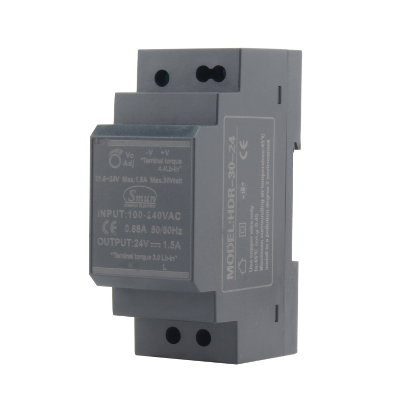 Serie HDR 15W a 150W 5V/12V/15V/24V/48VDC Salida Ultra Slim Fuente de alimentación conmutada SMPS en carril Din