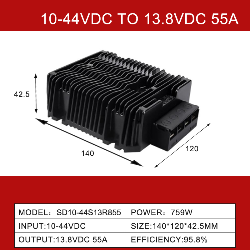 8-40V Entrada 13.8V 3A-55A Salida DC-DC Boost Buck Convertidor de potencia