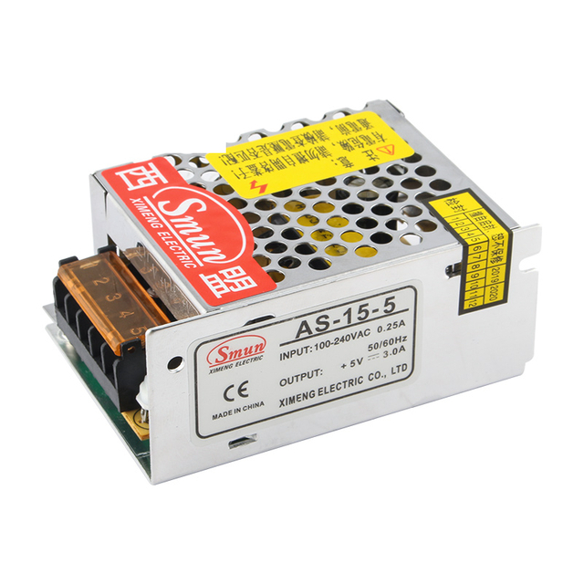 AS-15-5 15W 5VDC 3A Fuente de alimentación conmutada de tamaño mini