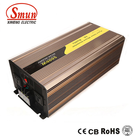 Inversor de onda sinusoidal pura de 5000 W: CC de 12 V/24 V/48 V a CA, sobretensión de 10000 W, 90 % de eficiencia