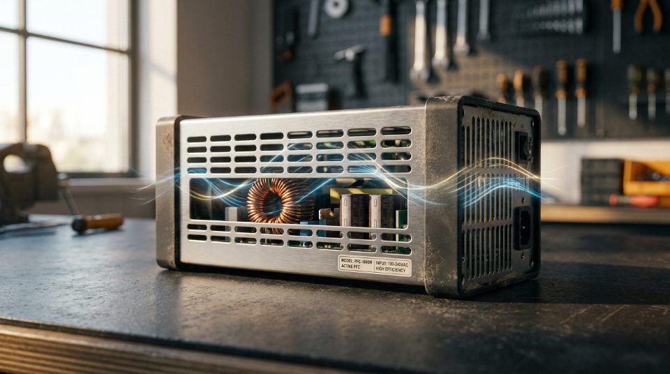 Eficiencia el&eacute;ctrica superior y amplia tolerancia de entrada de una fuente de alimentaci&oacute;n cerrada con PFC