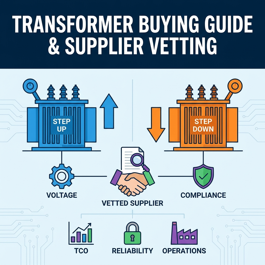 Guía de compra de transformadores elevadores y reductores para compradores B2B